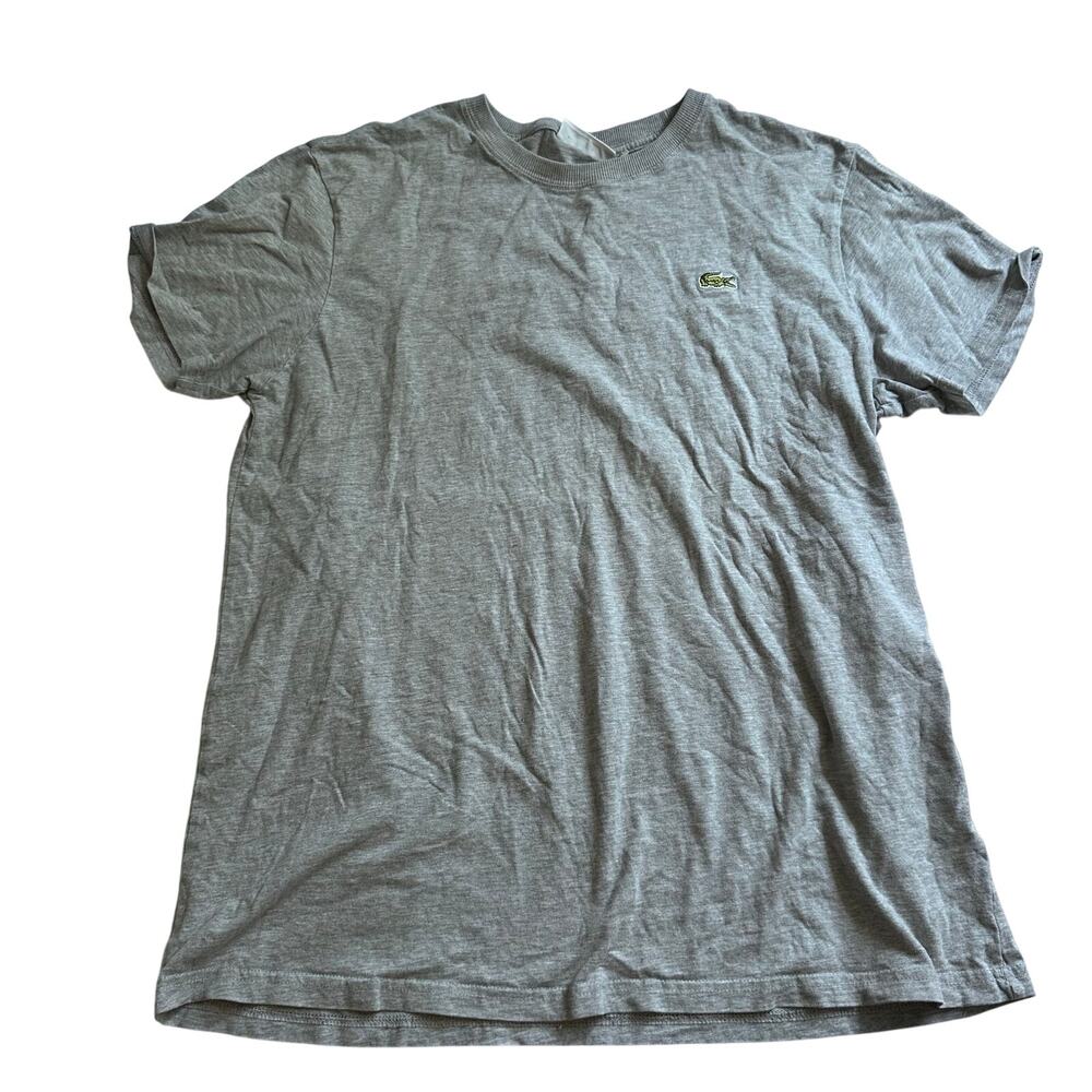 Lacoste Gray Blue Signature Print Crew Neck
Cotton Pure Cotton T-shirt